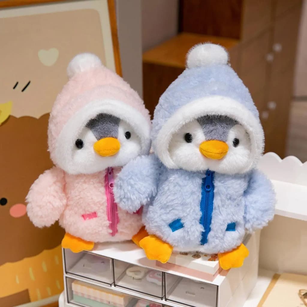 Brinquedo de Pelúcia Pinguim Fofo, 1 Unidade de Boneco de Pelúcia Pinguim de Desenho Animado, Presente de Aniversário de