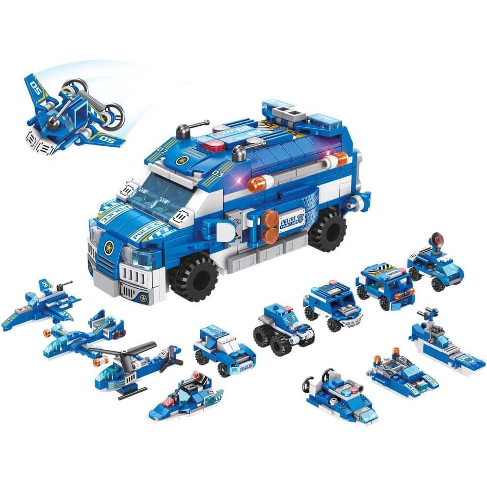 Blocos De Montar Cubic 569 pçs 25 Em 1 Polícia  - Multikids