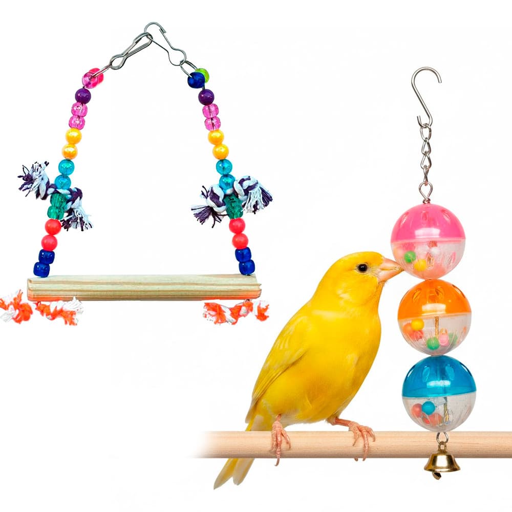 Kit Balanço Trapézio Happy Bird + Bola Tripla Interativa