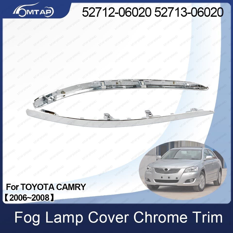 MTAP Amortecedor Dianteiro Luz De Nevoeiro Capa Chrome Guarnição Da Lâmpada Quadro Para Toyota Camry ACV40 ACV41 2006 20