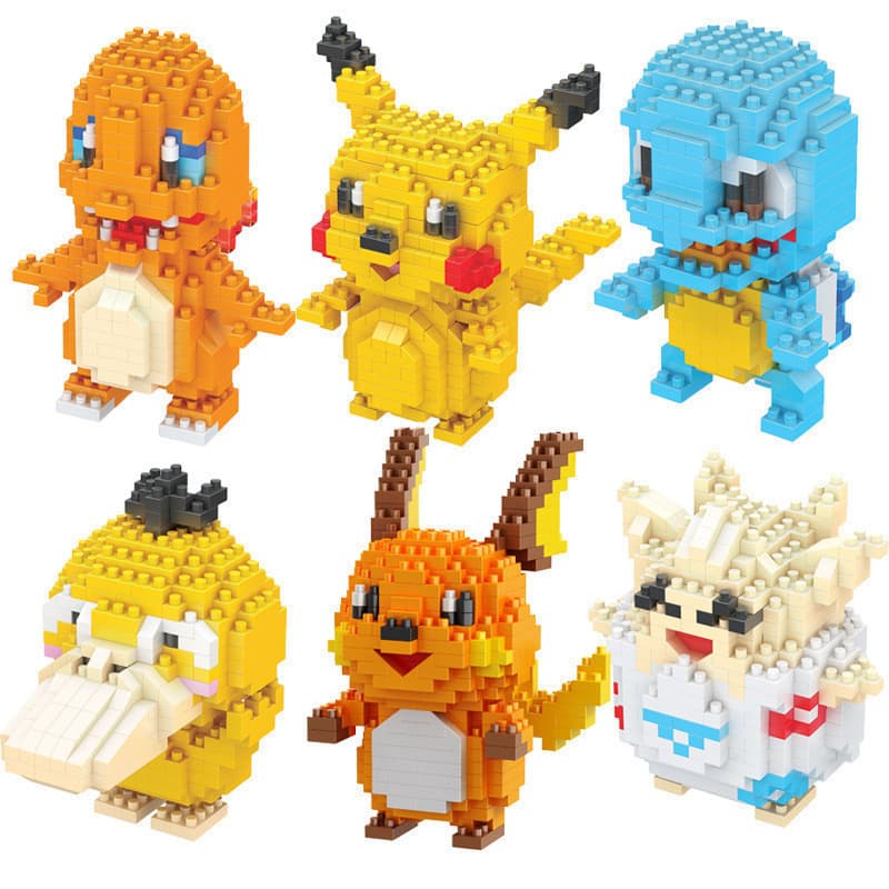 Pokémon Building Blocks Brinquedos Educativos Infantis Presente De Natal