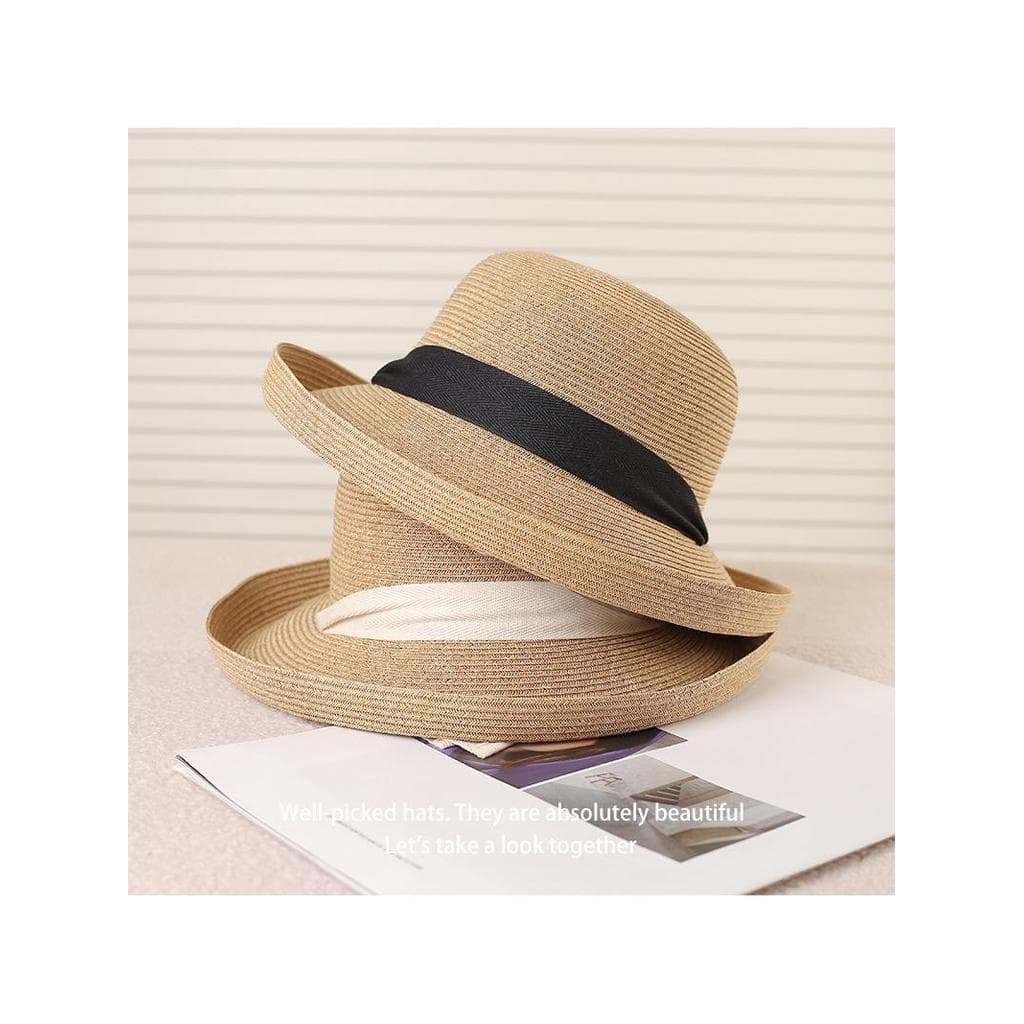 Hepburn estilo primavera verão balde Curling chapéu em All-Match viagem ao ar livre simples protetor solar chapéu de sol