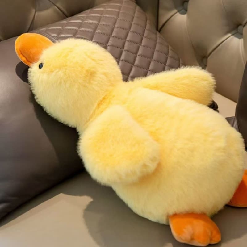 Patinho de pelúcia fofo, patinho amarelo de pelúcia, companheiro de sono, ganso branco grande de pelúcia, presente de an
