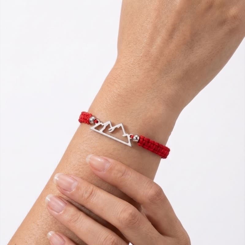 Pulseira blg Modern Mountain Charm Símbolo Aventura E Natural