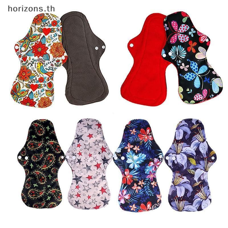 [B & H Jul] Almofadas Menstruais De Higiene Laváveis Com Carvão De Bambu Orgânico Sanitárias De Fluxo Pesado De Pano Fem