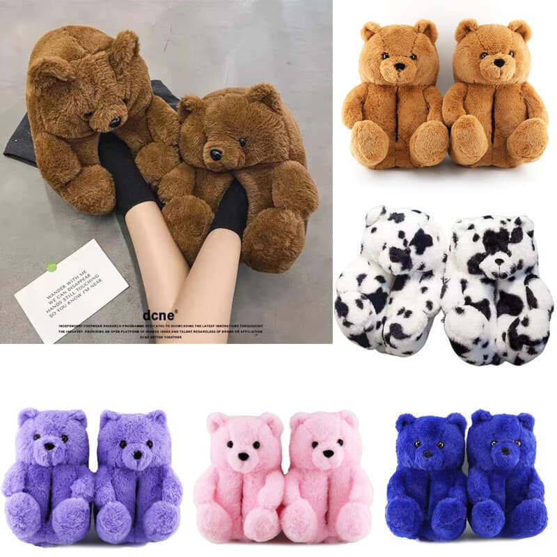 Chinelos de algodão grossos com estampa de leopardo, antiderrapantes, fofos e quentes para uso interno em casa.
