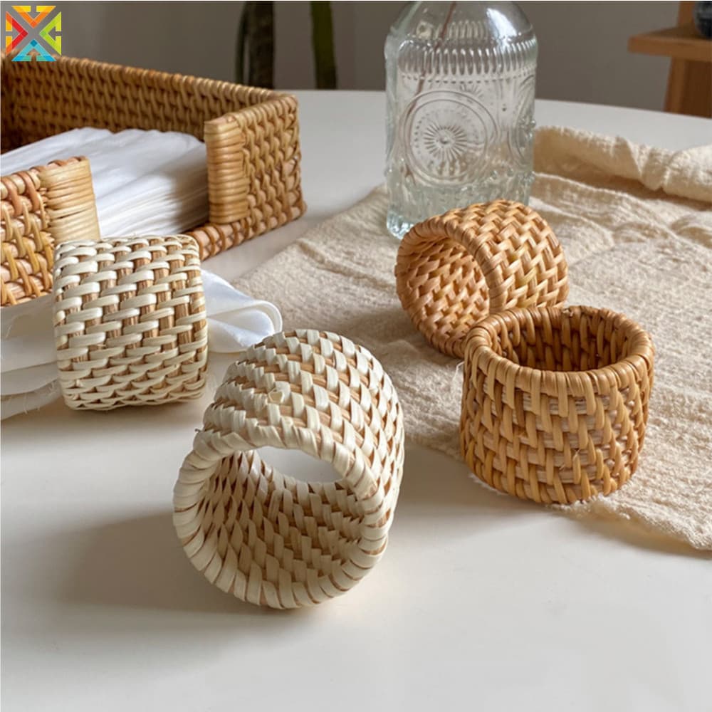 Anéis De Guardanapo De Vime Tecidos À Mão , Material , Anel Tecido , Restaurante Ocidental