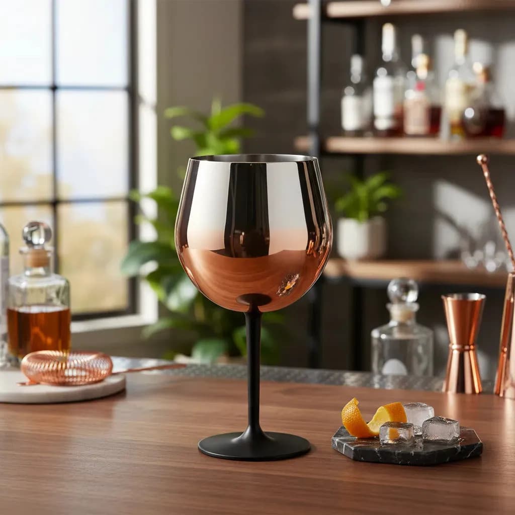 Taça Térmica Copo Espelhado 2 Em 1 Cocktail Prismática Drink