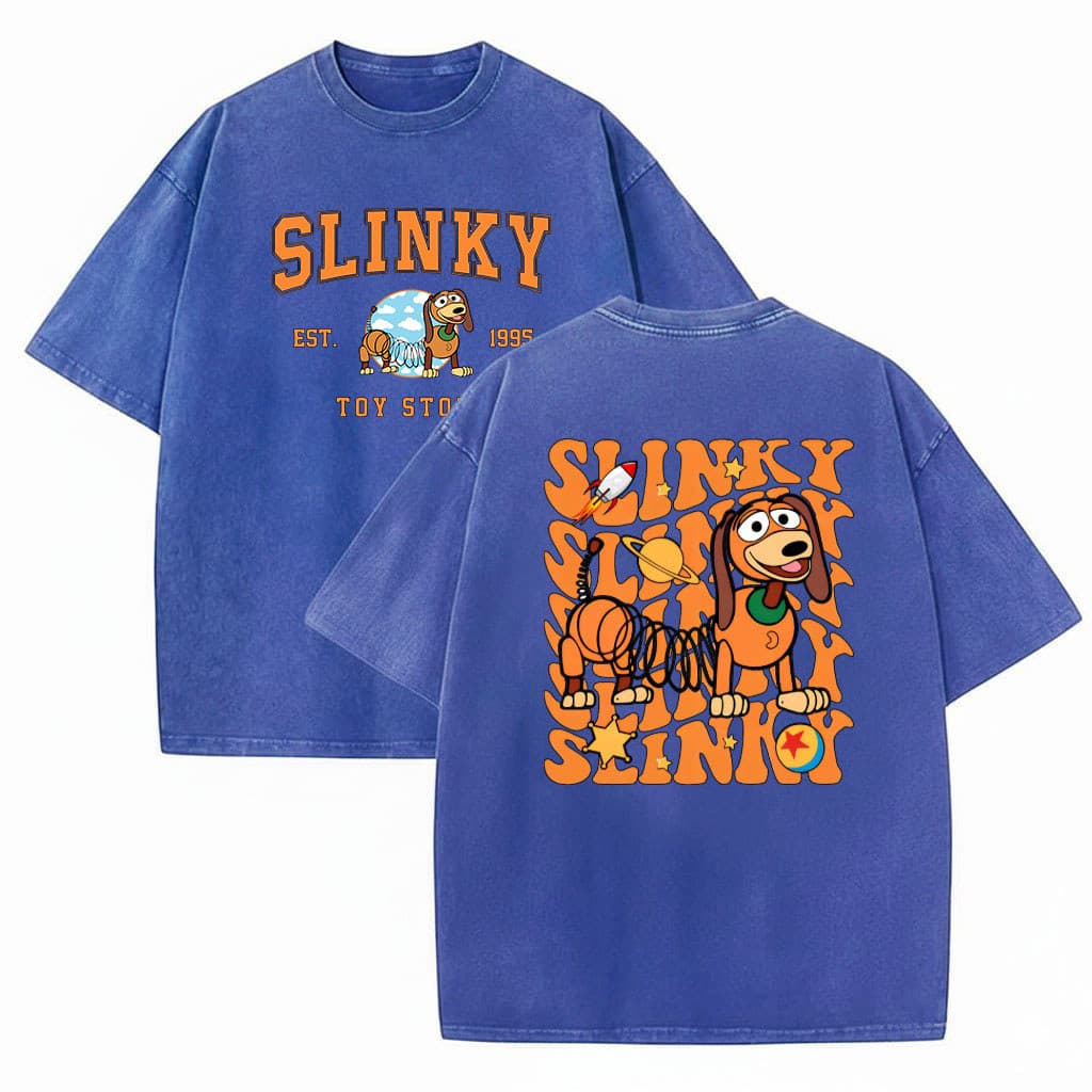 Camiseta Estonada Estampada Filme Toy Story Slinky- Camisa 100% Algodão, Unisex, Macia, Qualidade Premium - Envio Rapido