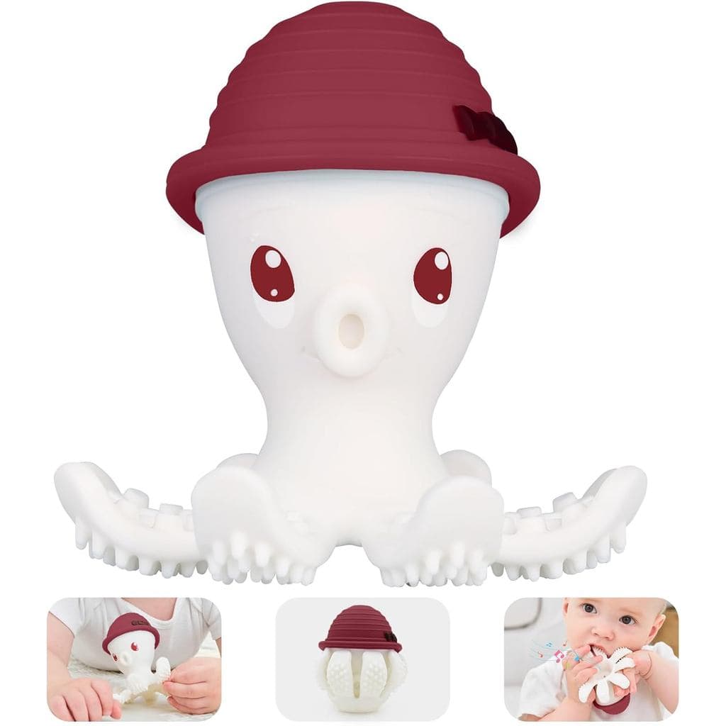 Brinquedos de dentição para bebês de 3 a 6 meses, Mordedor Polvo Mombella para 6 a 12 meses, Brinquedos de dentição de s