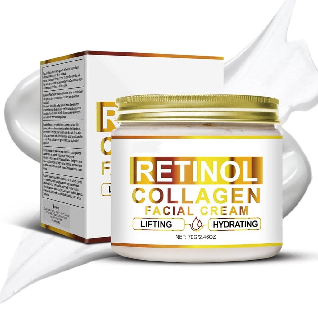 Creme de Retinol e Colágeno para o Rosto, Hidratante Facial Antienvelhecimento, Creme Hidratante e Firmador para a Pele,