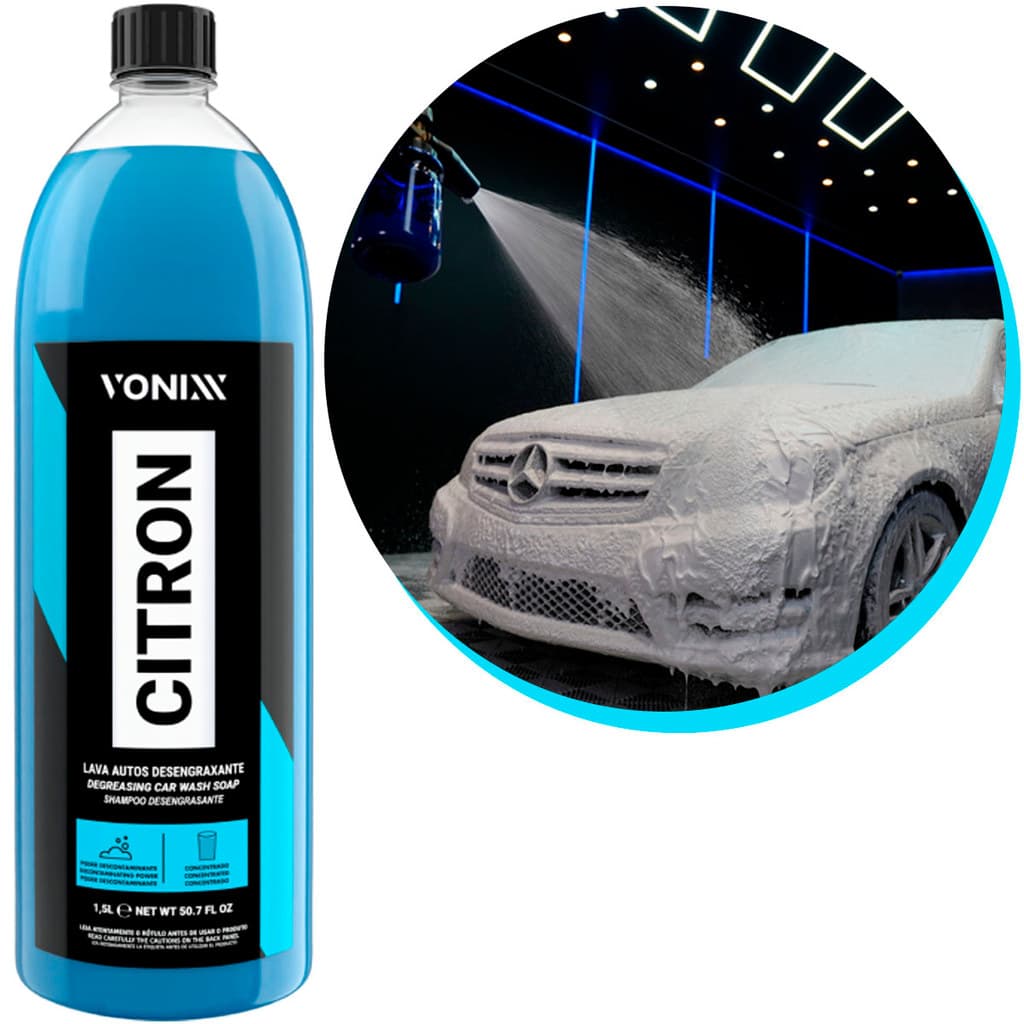 Citron 1,5L Detergente Automotivo Desengraxante Concentrado Limpeza Pesada Profissional