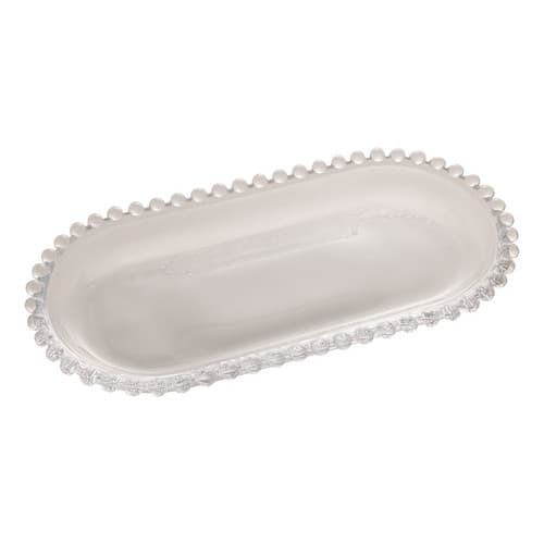 Travessa Bandeja de Vidro Porta Doce Petisco Bolo Pearl Wolff