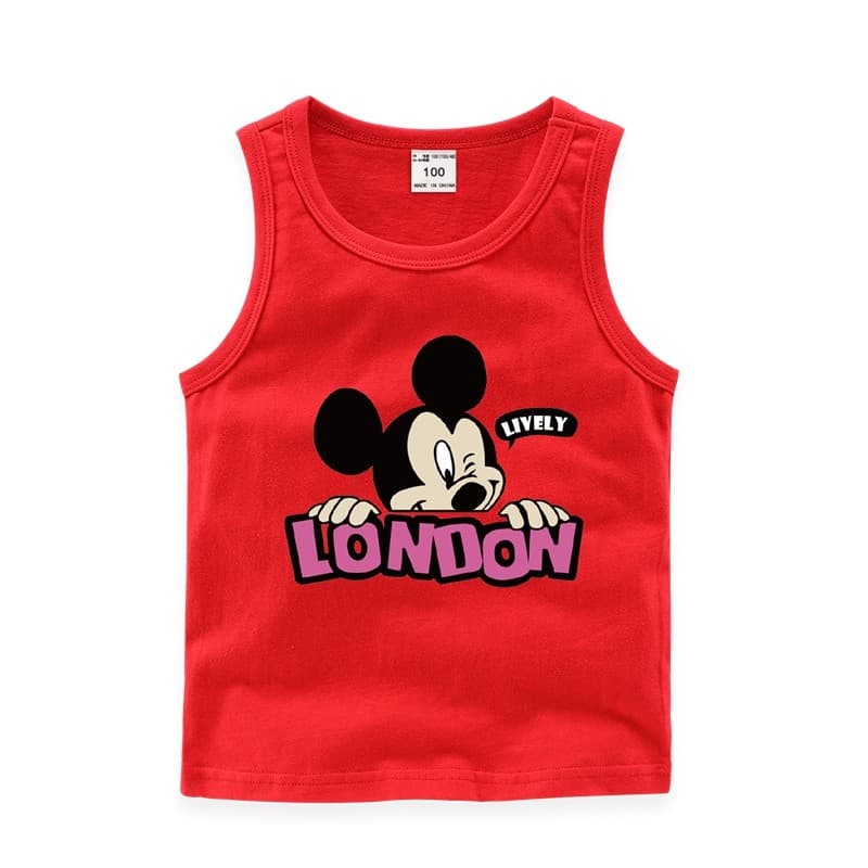 GILE Colete de bebê de algodão puro, vestido de verão para meninas, sem mangas, camiseta para crianças pequenas, estilo