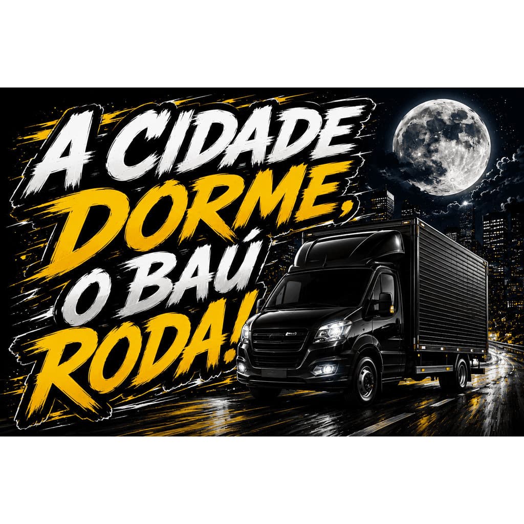 Bandeira  90x65 cm com 4 Ilhós  Qualidade para Caminhão,  A CIDADE DORME
