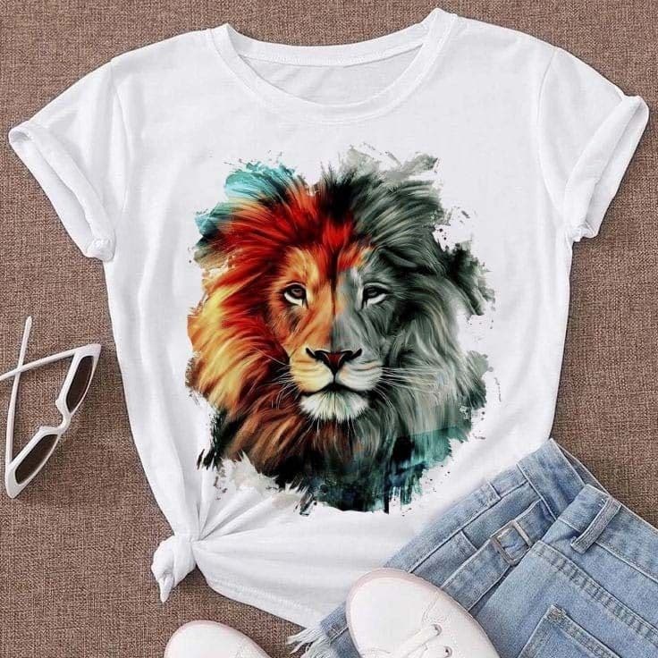 Camiseta T-shirt Feminina Blusa Leão de Judá