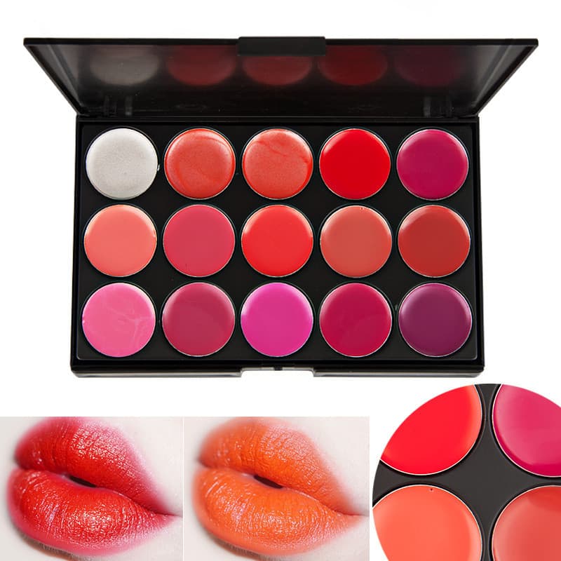【Alta Pigmentação】Paleta De Batom Matte/Cremoso Para Homens/Mulheres Com Duração Prolongada - Kit/Batom/Hidratante