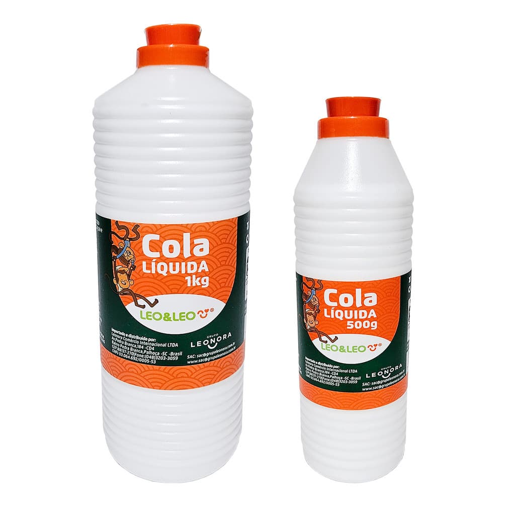 Cola Branca Líquida c/500g. ou 1kg. Leo&Leo Cola Escolar