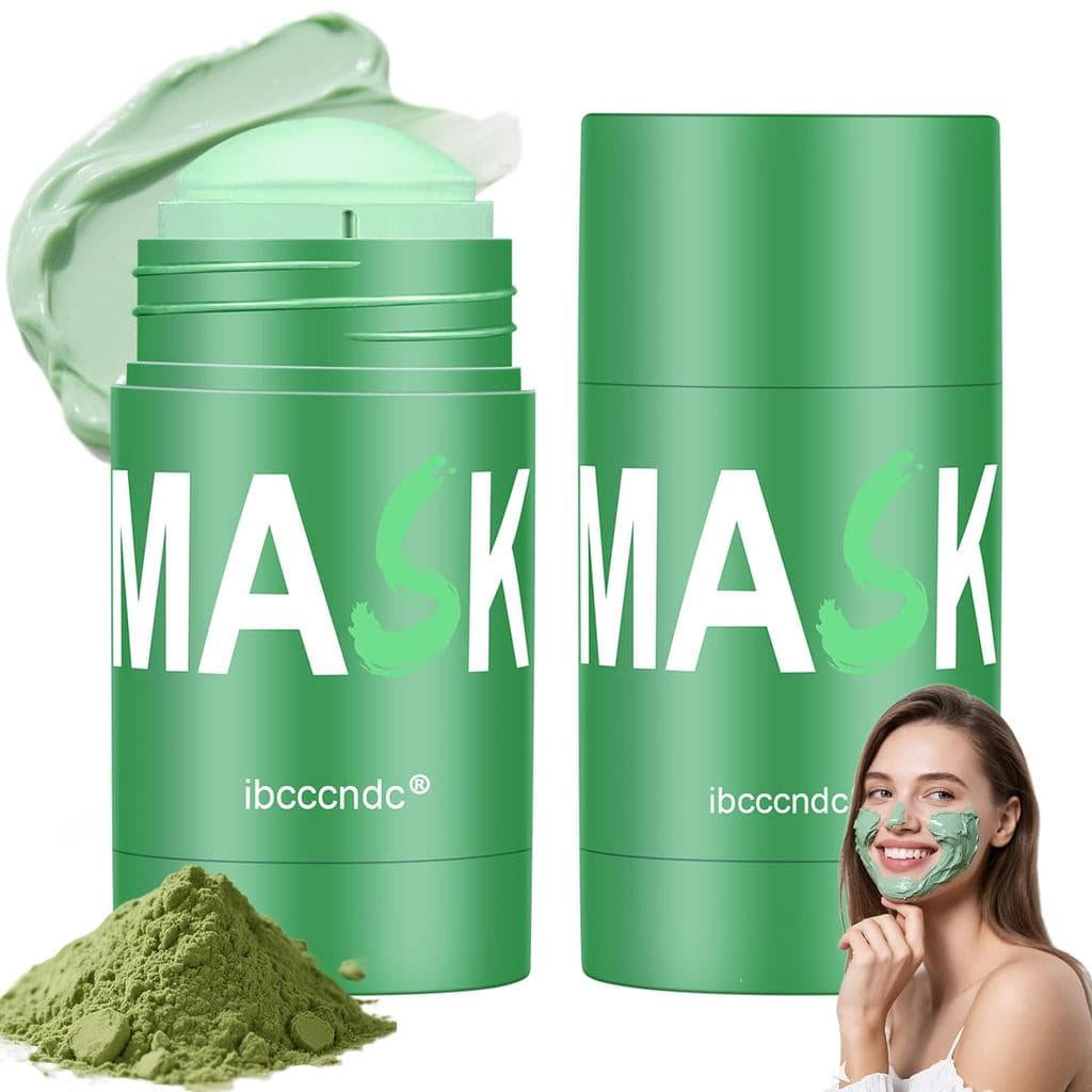 Máscara de Limpeza Profunda com Chá Verde, Removedor de Cravos com Extrato de Chá Verde, Máscara em Bastão para Limpeza