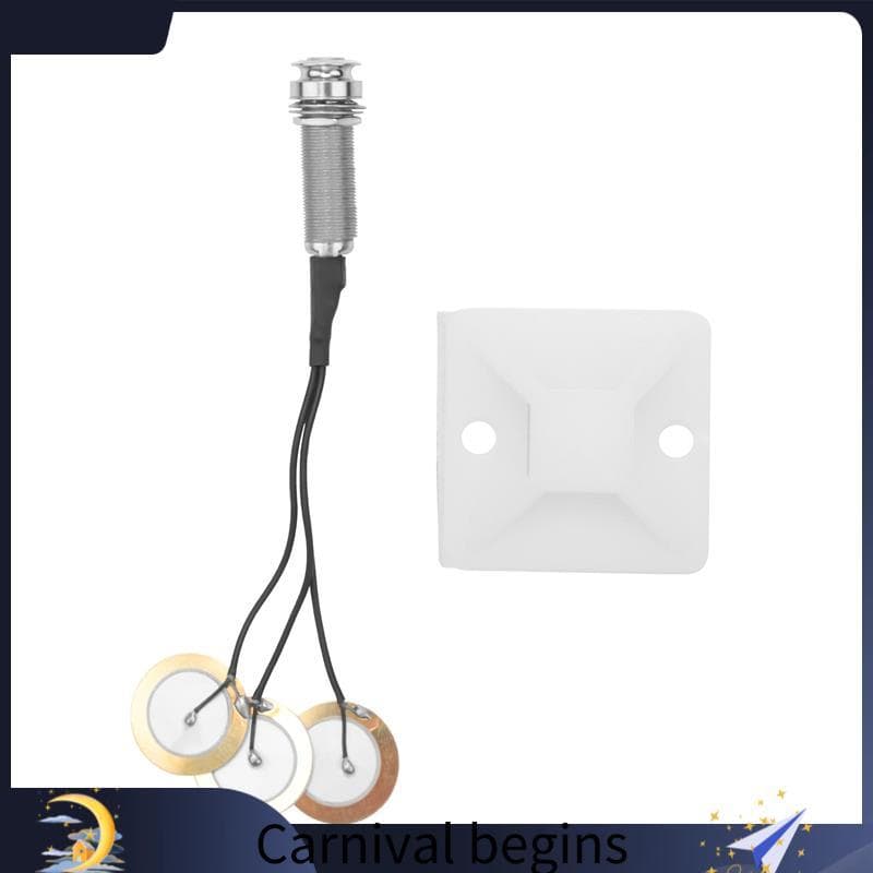 [eileenj3] Microfone De Contato Pioneer 3 Captadores Transdutores Com Conector De Pino Final Para Kalimba