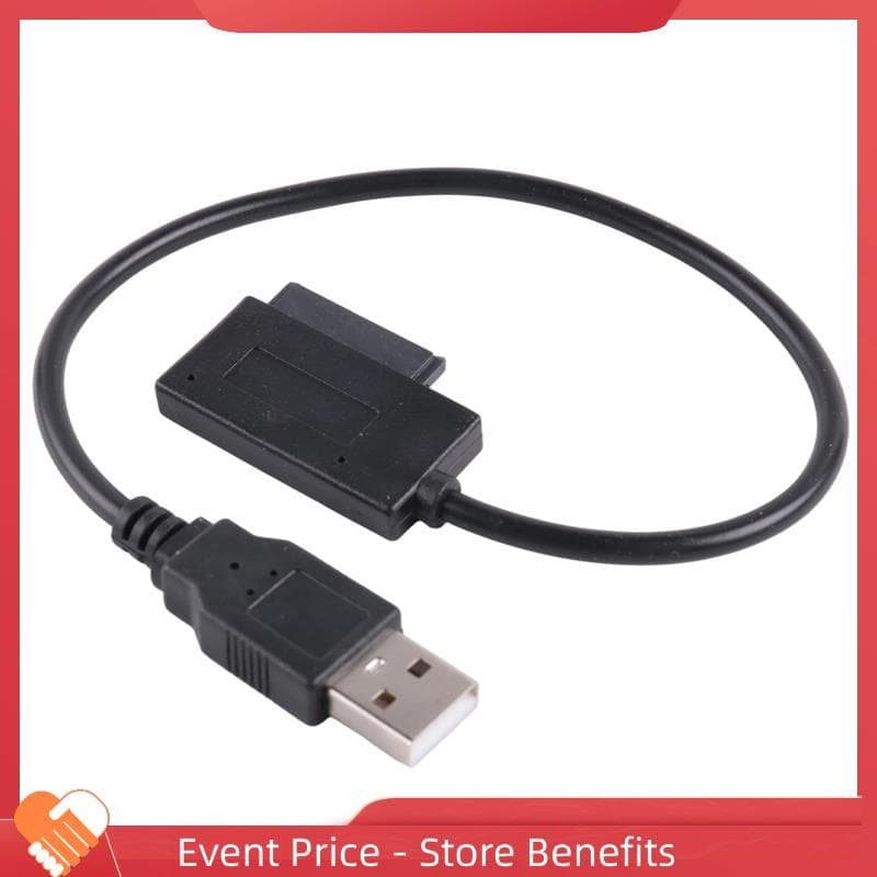 Adaptador USB PC 6P + 7P CD DVD Rom Sata Para 2.0 Conversor Slimline Cabo De Unidade De 13 Pinos Laptop Notebook