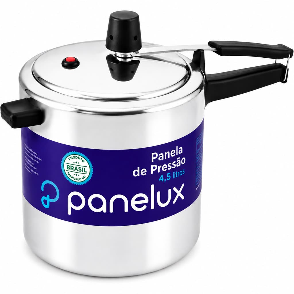 Panela De Pressão 4,5 Litros Panelux Alumínio Polido Original