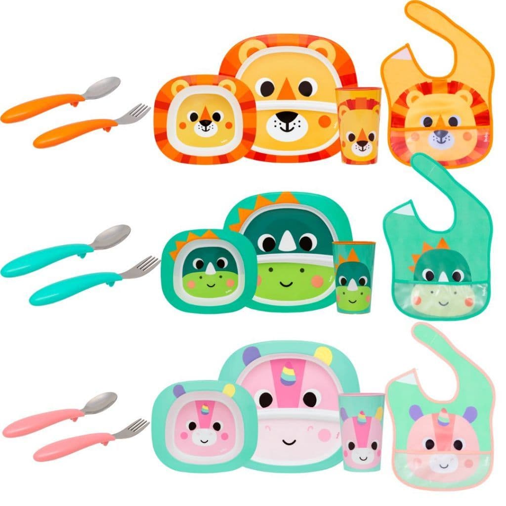 Kit Refeição Infantil Talheres Babador Copinho Pratinho Bowl Colher
 Buba Introdução Alimentar Bebe