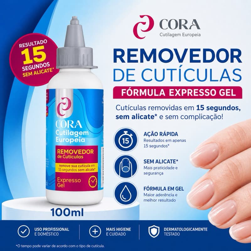 Kinq GEL Removedor de Cutículas 100ml – Ação Rápida em 15 Segundos | Cora