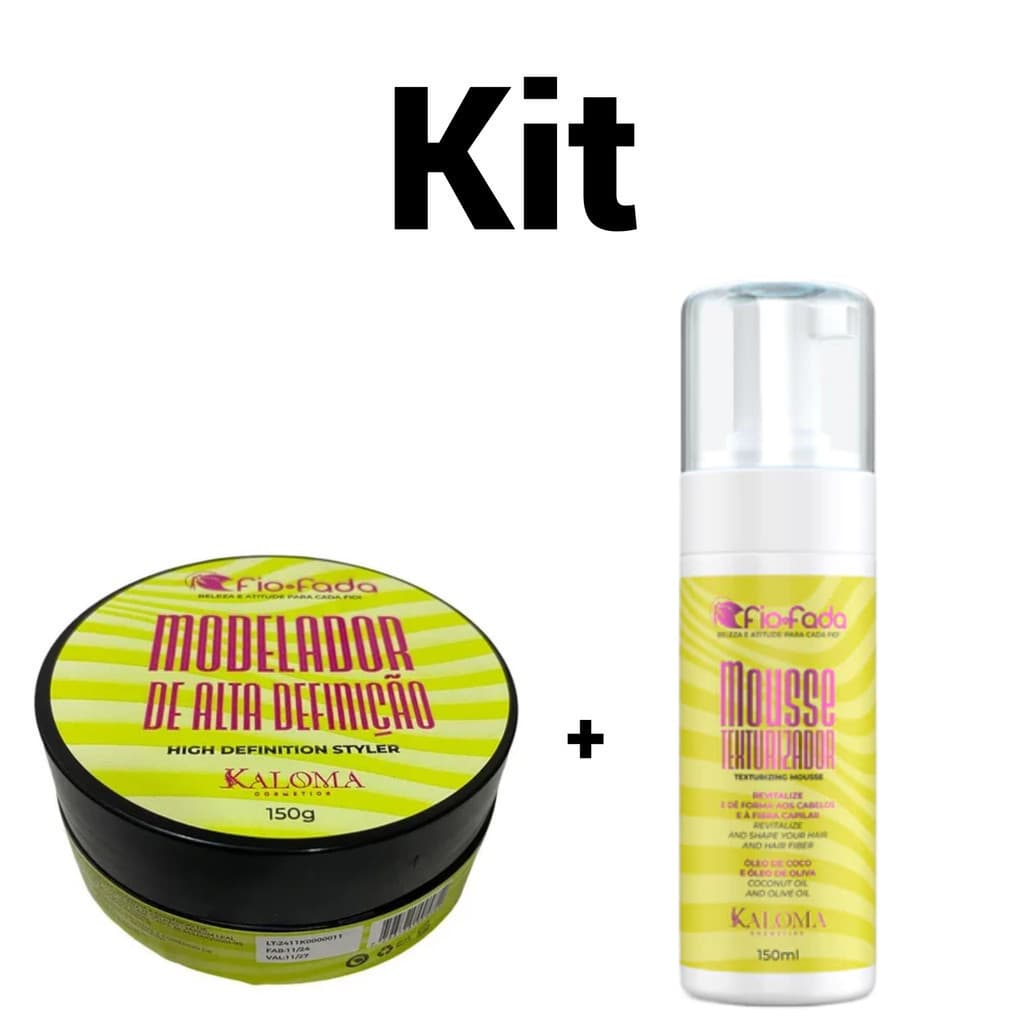 Pomada Modeladora 150g Fio Fada + Mousse Texturizador Fio Fada