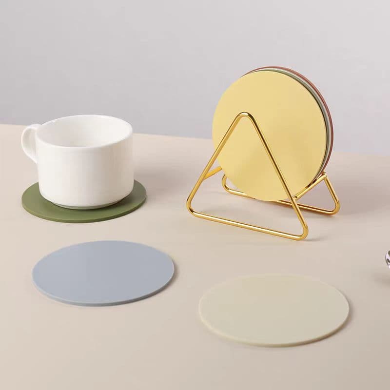 Coaster de Silicone almofada de isolamento térmico luz luxo moderno High-End chá coaster anti-escaldante almofada absorv