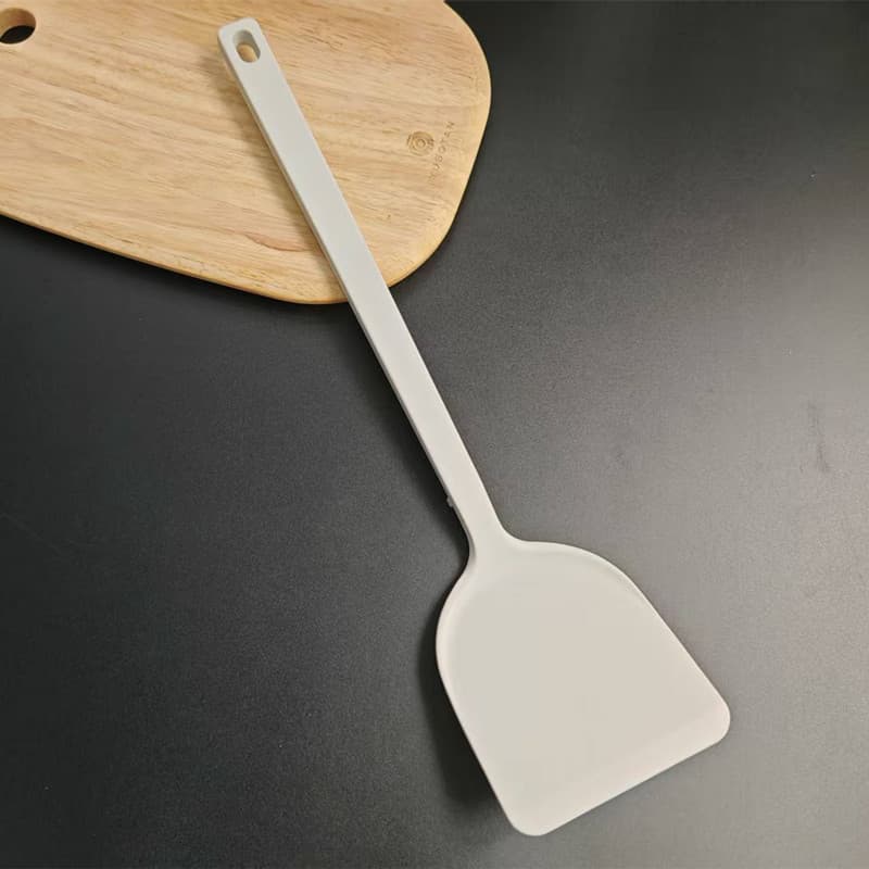 Espátula de silicone quadrada com cabo longo, panela antiaderente, espátula de silicone especial de qualidade alimentar,