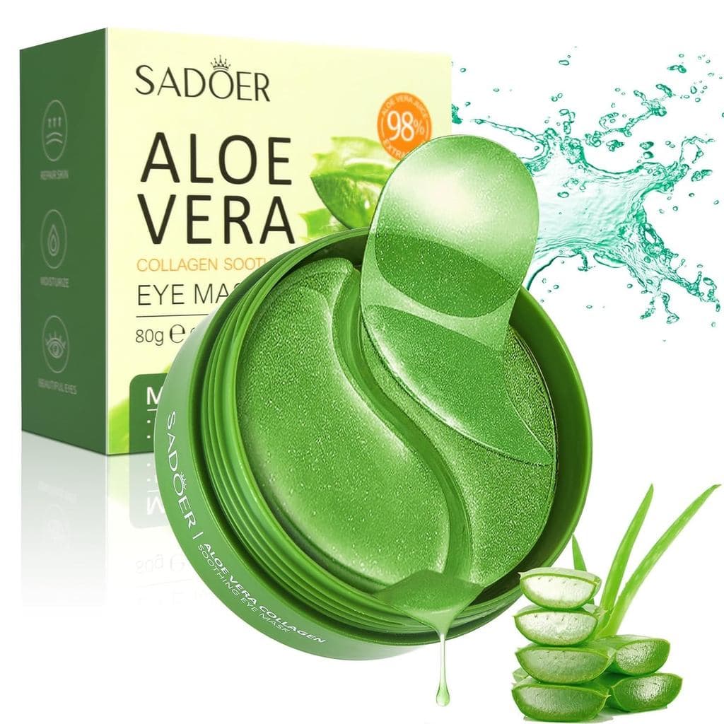 Máscara para Olhos Aero Zen com Aloe Vera - 60 Unidades de Patches para a Área dos Olhos com Aloe Vera - Patches para Tr