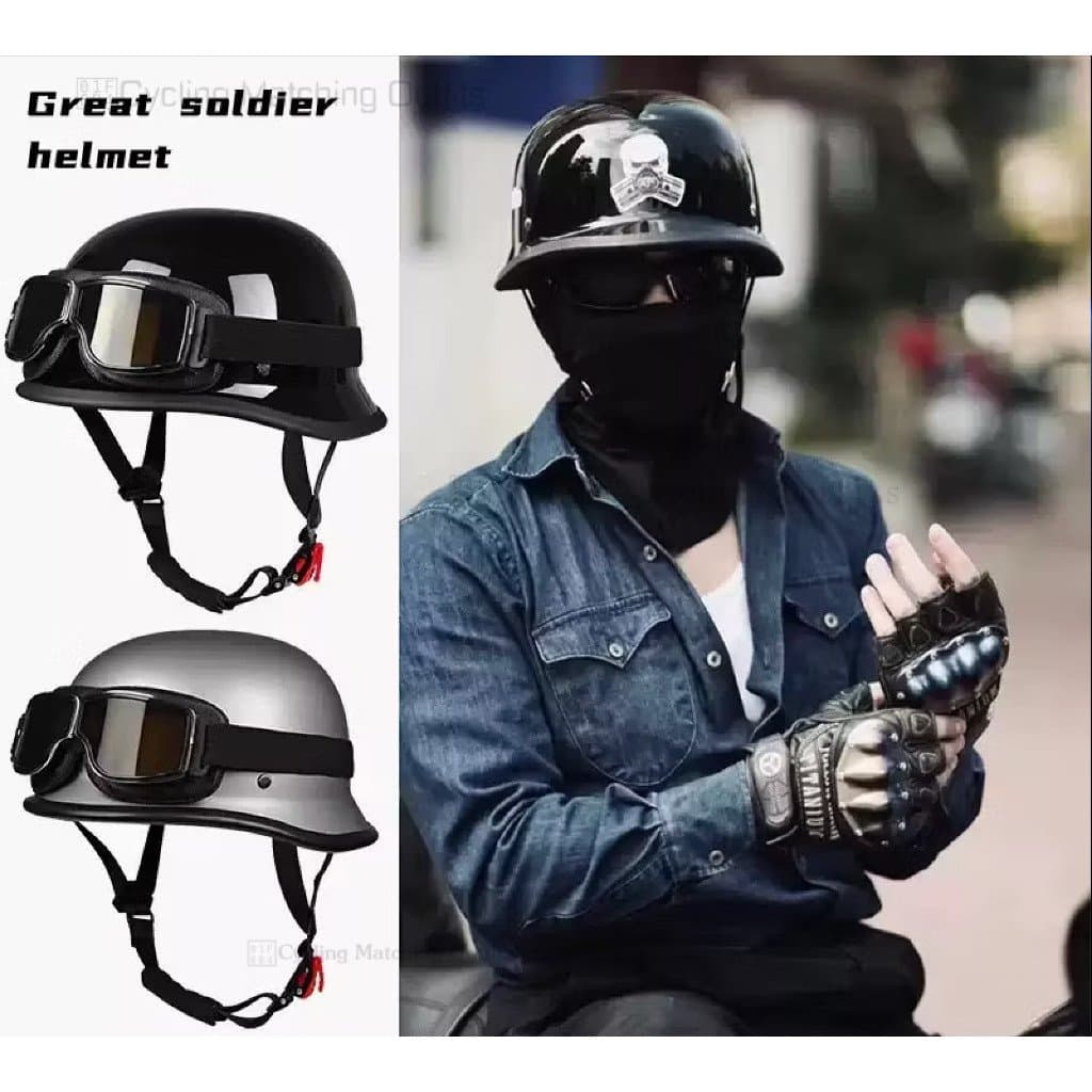 Capacete Retrô Exclusivo, Capacete Aberto para Homens e Mulheres, Capacete de Verão para Motocicleta, Meio-Coberto Sco T