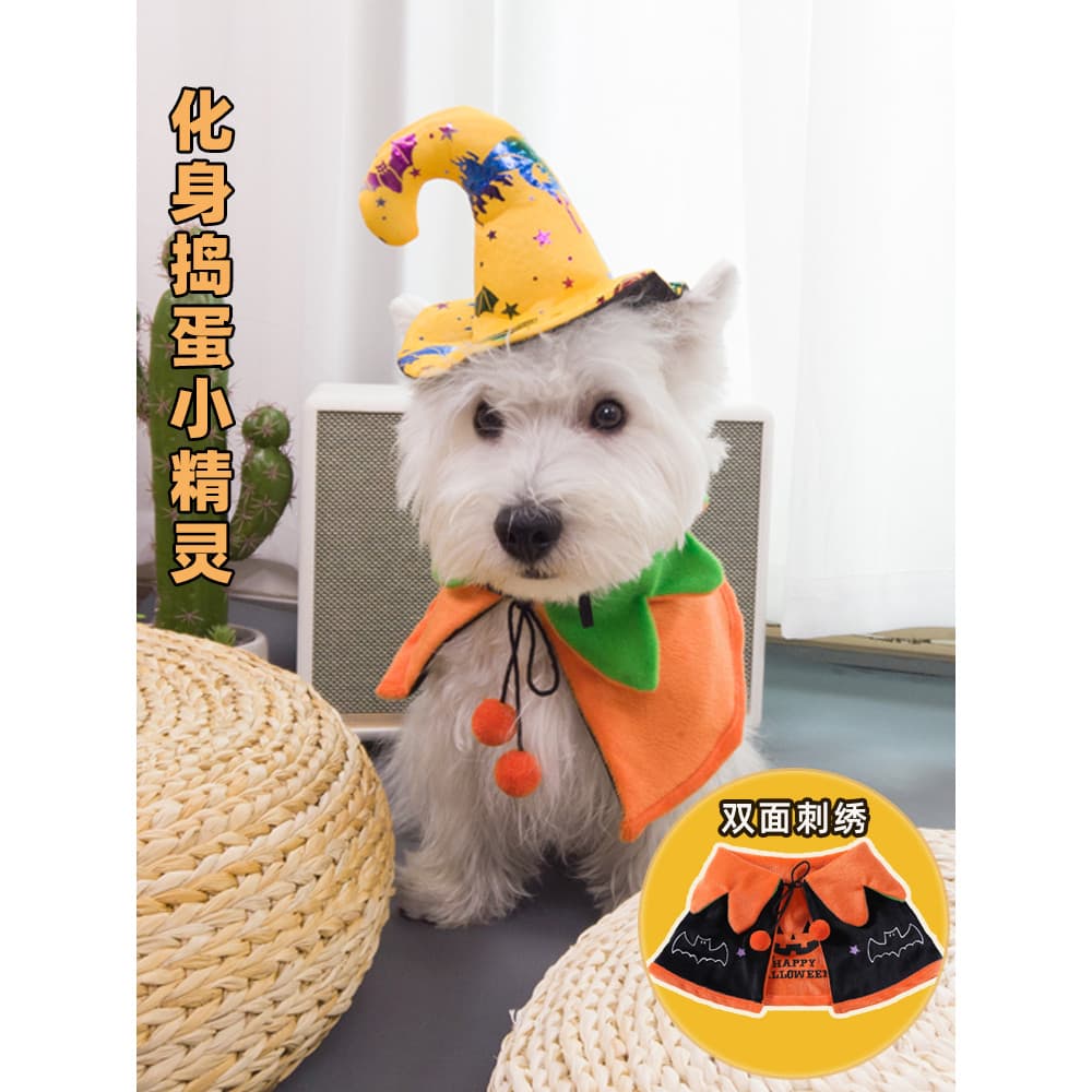 Animal de estimação roupas de Halloween cão gato manto Teddy pequeno Bichon cão gato outono inverno vestir-se festa de a