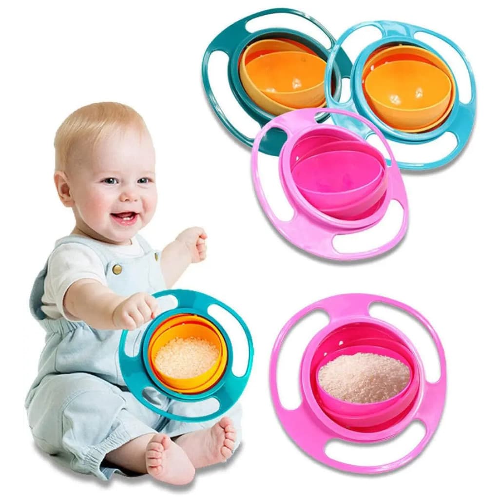 Prato Giratório 360 Infantil + Tampa Para Bebês E Crianças prato de bebe ,  pratinho de nenem , cuia, cumbuca , pratinho