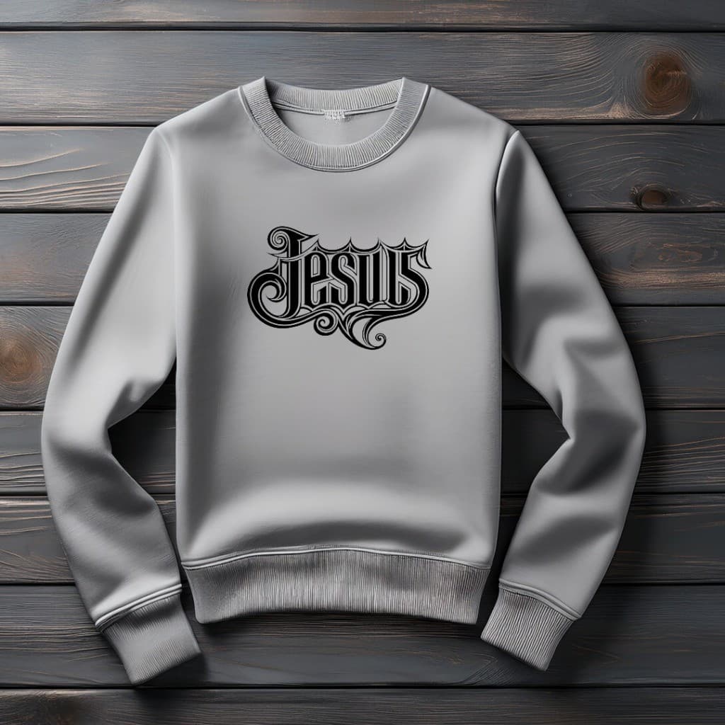 Moletom Gola Careca  Redonda Blusa de Frio estampado Jesus salvador religião fé