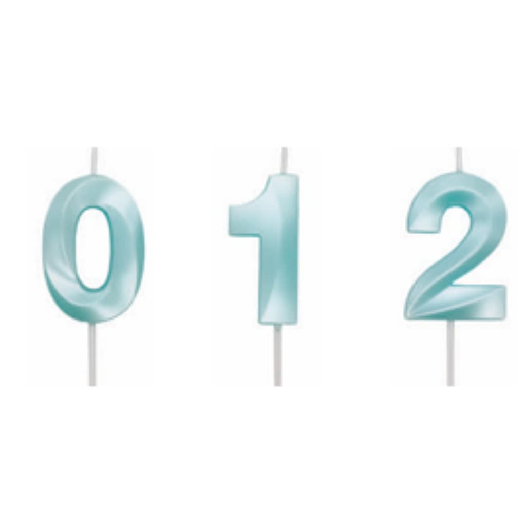Velas de Aniversario Numéricas Azul Candy – MiniDesign - SilverPlastic