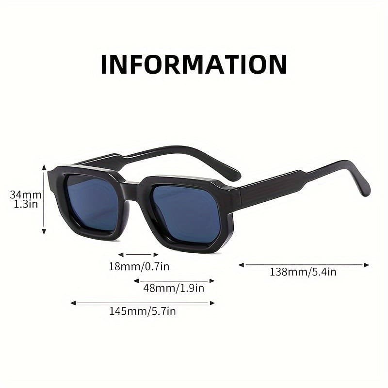 Óculos de Sol Masculinos Retrô com Armação Quadrada, Óculos de Moda, Essenciais para Dirigir, Pescar e Viajar, Armação P