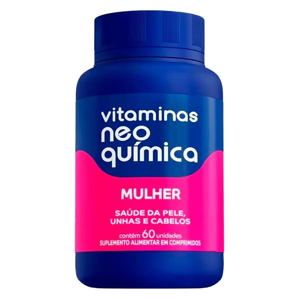 Vitaminas Neo Química Mulher Pele Cabelos E Unha 60 Cápsulas