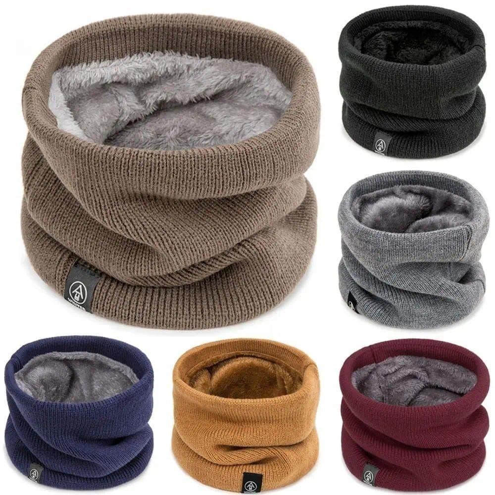 Cachecol de Pescoço de Malha Macia para Esportes, Máscara Facial, Cachecóis de Inverno, Cachecóis de Lã Quente e Espesso