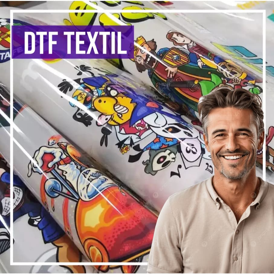 Dtf Textil Impressão Para Estamparia Qualquer Tecido 57 CM de largura por 1 metro
