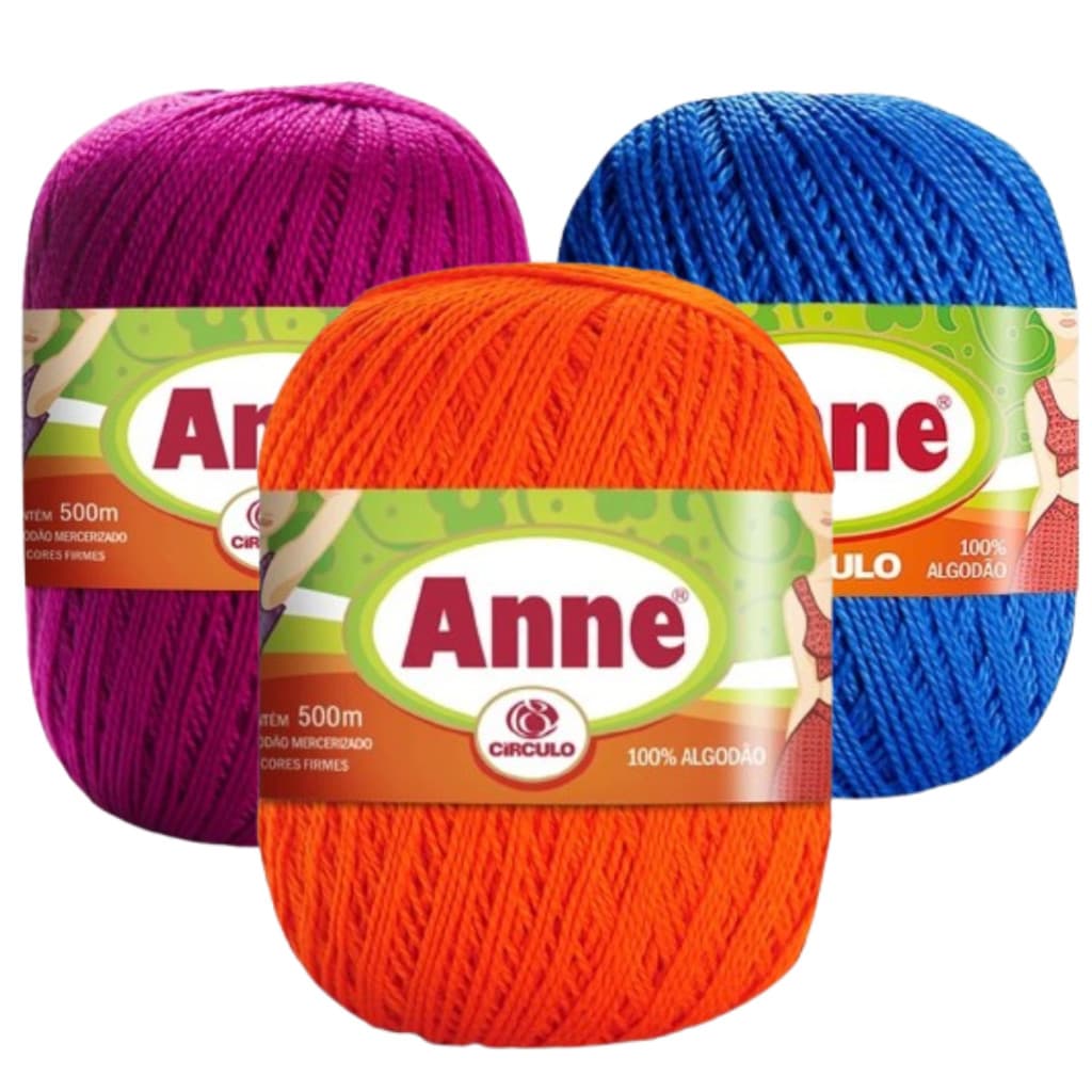 Linha ANNE 500m Circulo para Croche Artesanato