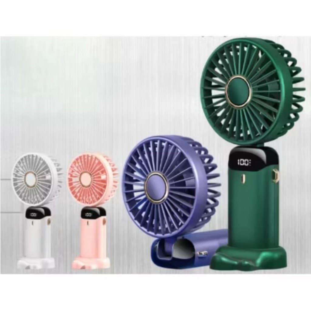 Ventilador Mini Portátil 5 Modos Pequeno Dobrável digital De Escritório Presente USB