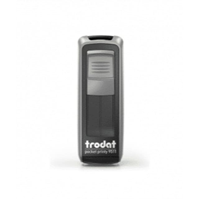 Carimbo pocket Trodat printy 9511 silver/black