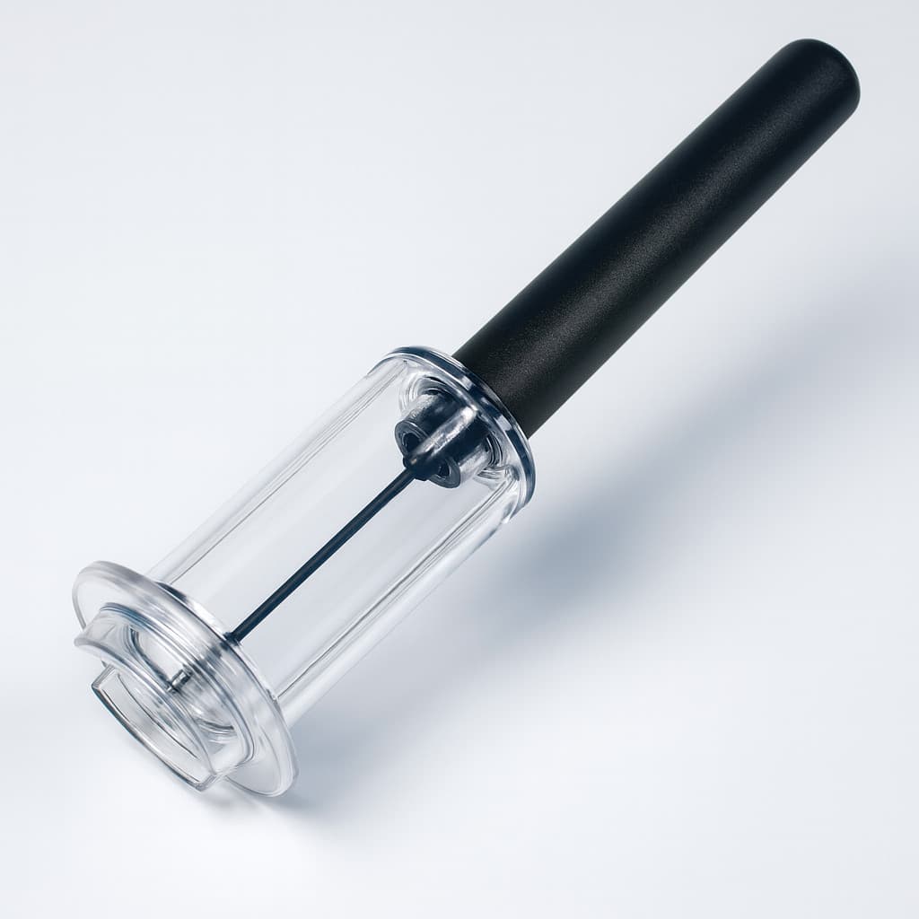 Saca Rolha De Pressão Vinho Abridor Pneumático Bomba Premium Preto Agulha Presente Garrafa