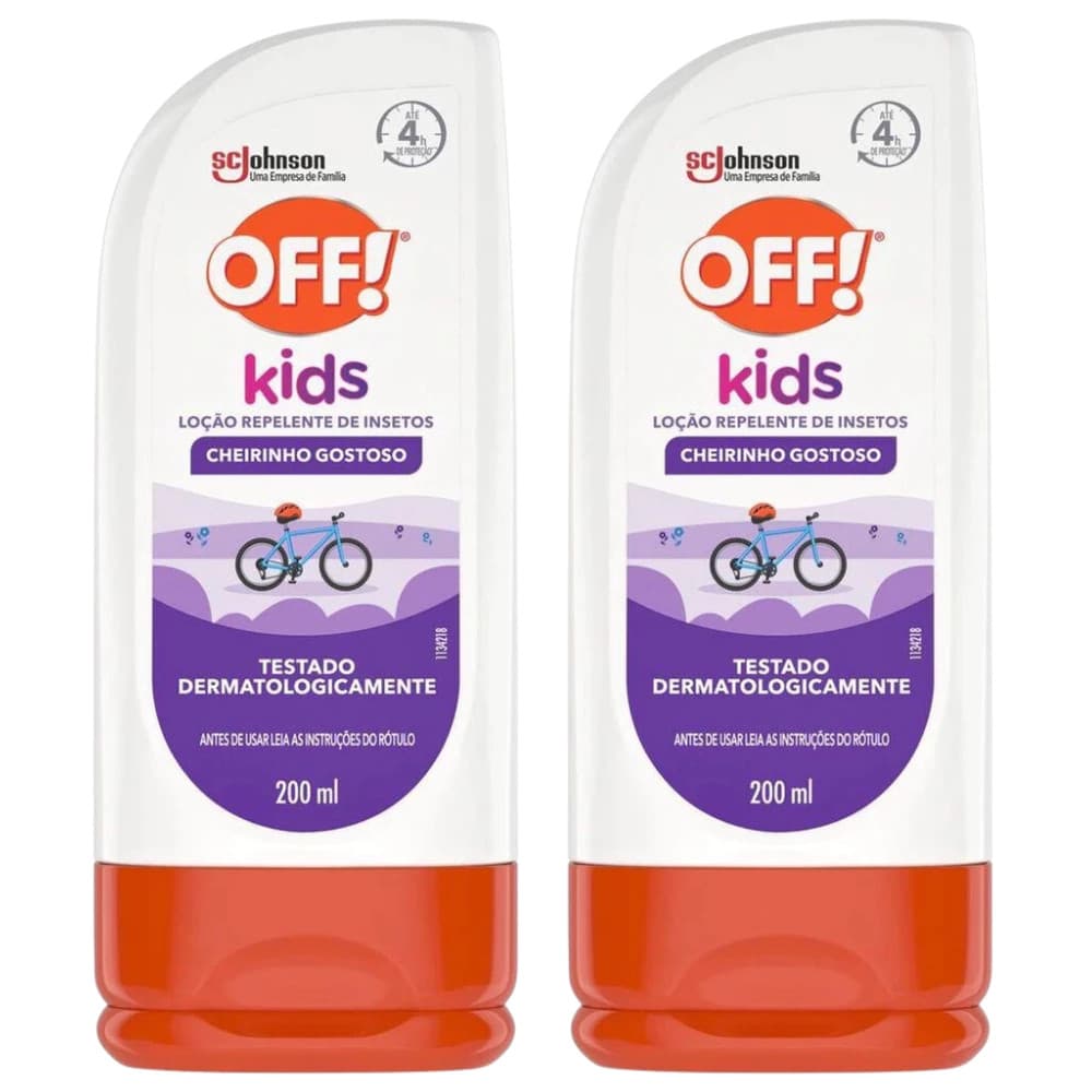 Loção Repelente de insetos Off! Kids 200ml Proteção Contra Dengue - Zika - Chikungunya