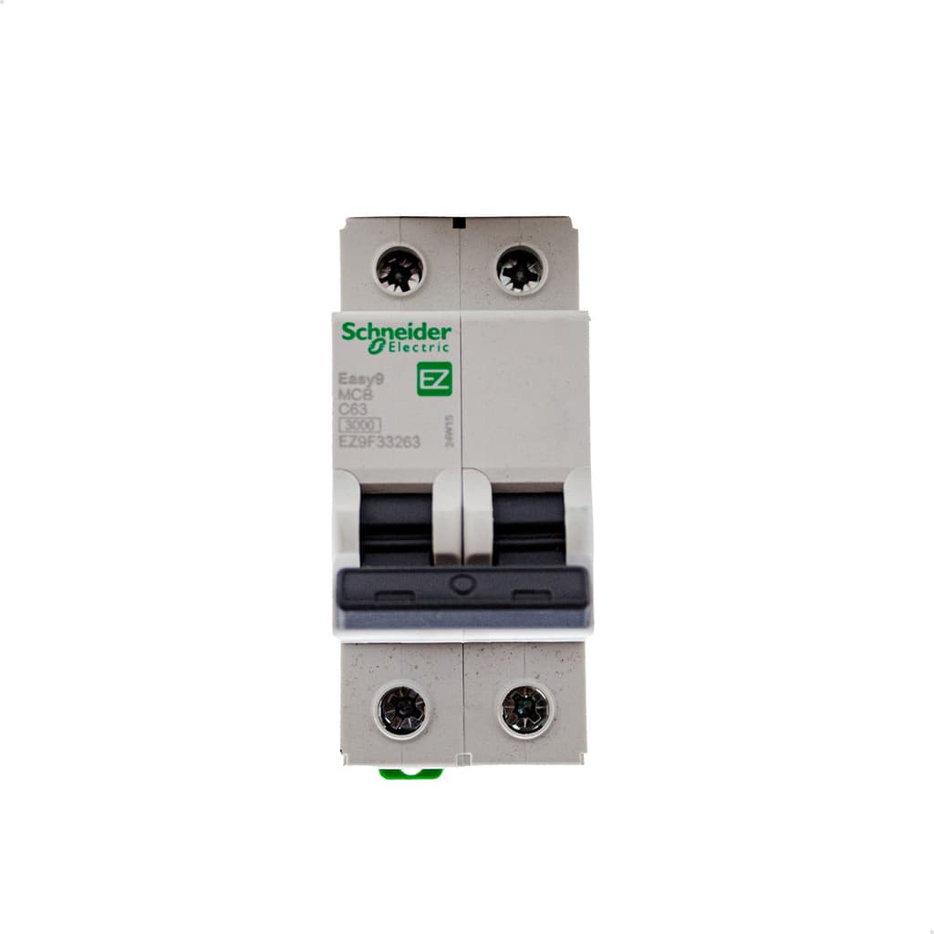 Disjuntor Bipolar Schneider Electric Easy9 Curva C 70A Proteção Elétrica DIN Residencial Comercial