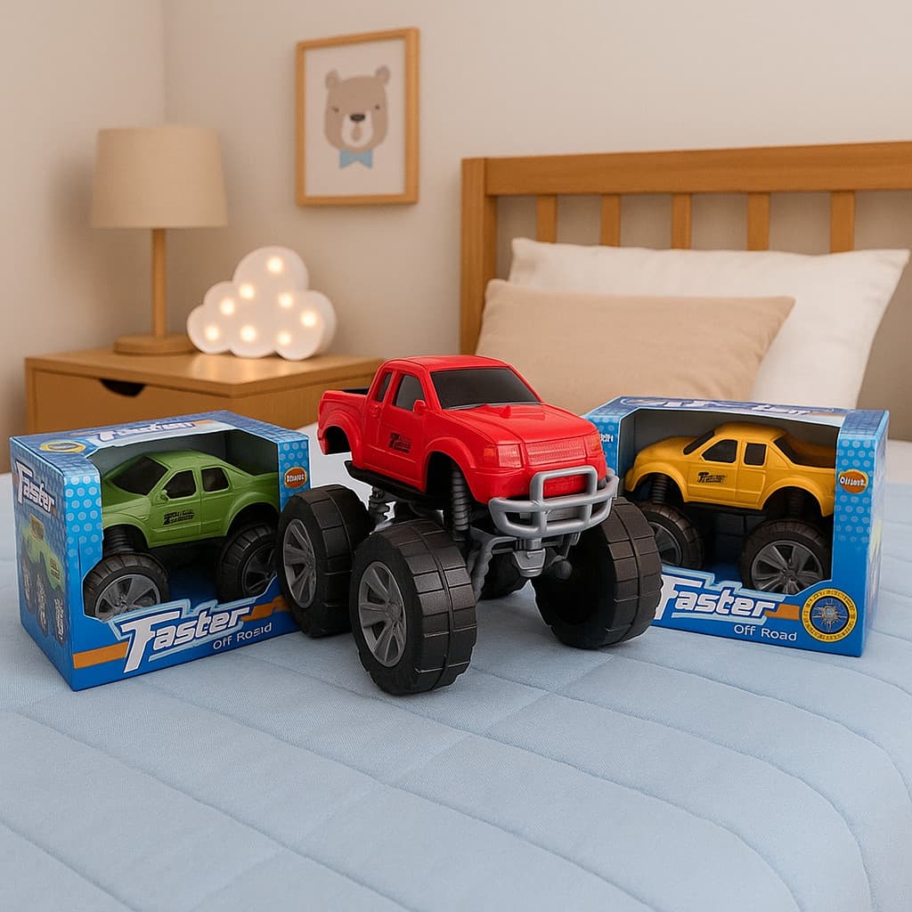 Brinquedo Caminhonete Pick-Up Faster Carrinho Roda Grande Usual Brinquedos