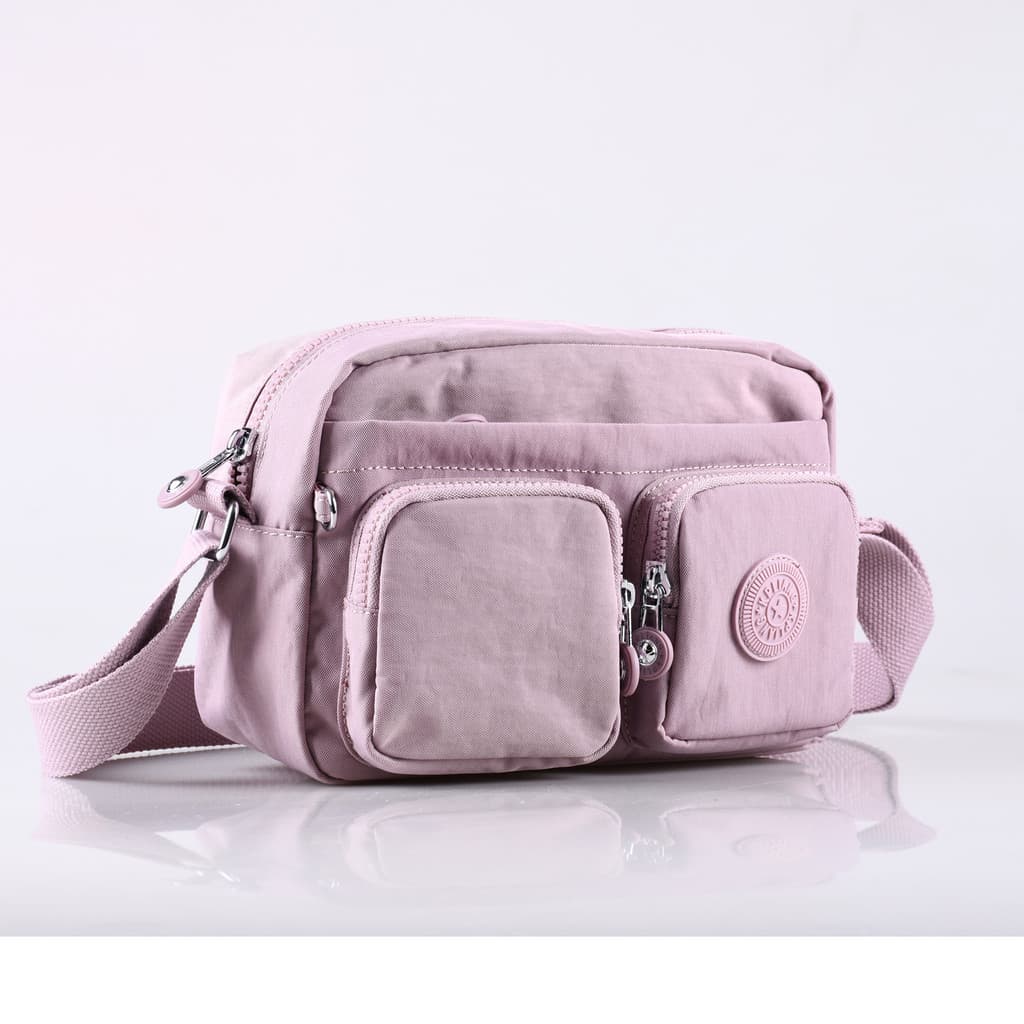 Bolsa mensageiro feminina requintada pequena bolsa de verão leve pequena bolsa de ombro Horizontal multicamadas à prova