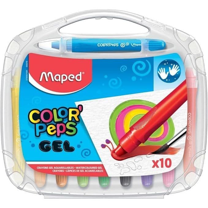 Giz Gel Aquarelável, Maped, Color Peps Macio, 10 Cores